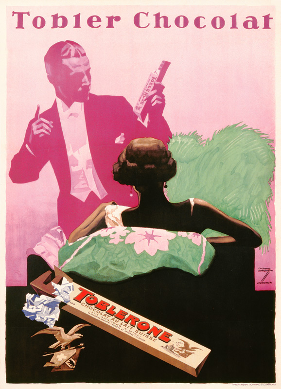 Werbung für Tobler Schokolade, um 1930 von Ludwig Hohlwein