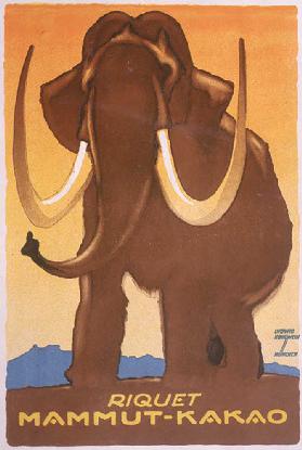 Werbung für Riquet Mammut-Kakao, 1920