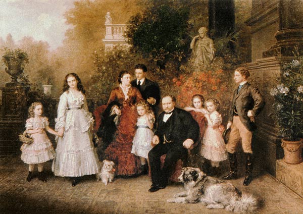 Family of the Businessman B. H. Strousberg von Ludwig Knaus