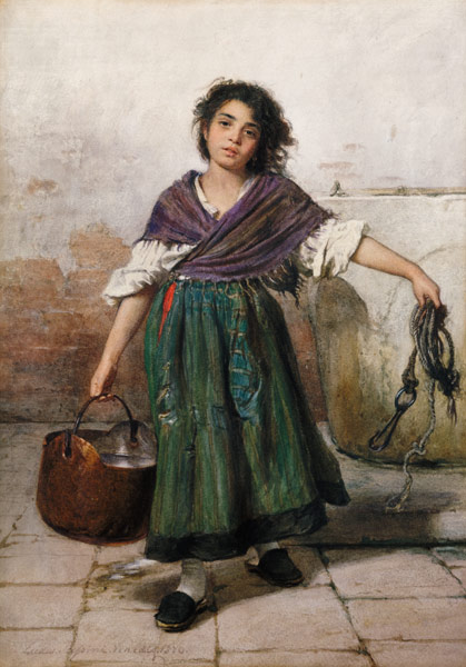 A Young Venetian Water-Carrier von Ludwig Passini
