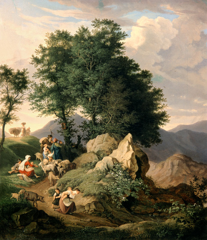 Rastende Hirten von Ludwig Richter