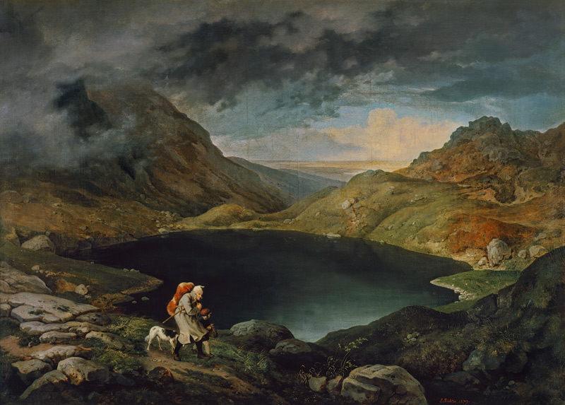 Kleiner Teich im Riesengebirge von Ludwig Richter