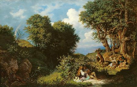 Junilandschaft mit dem Regenbogen 1859