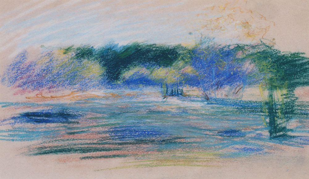 Landscape with view of forest von Ludwik de Laveaux