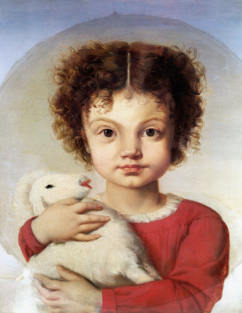 Portrait of the Artist''s Daughter, Lina von Luigi Calamatta