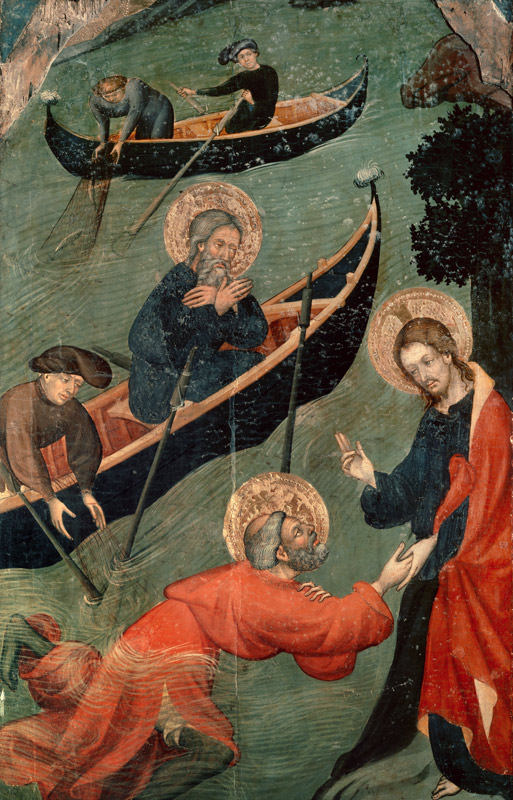 Der wundersame Fischzug Petri Tafel des Petrus-Altars aus Tarrassa. von Luis Borrassá