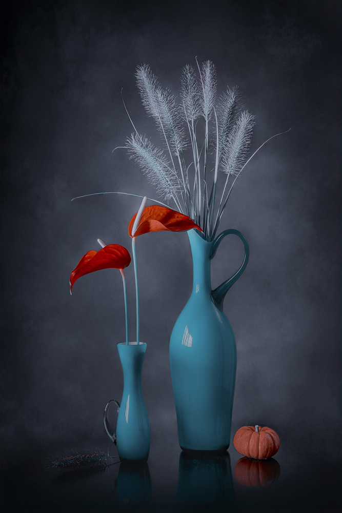 Anthurium and Mini Squash von Lydia Jacobs