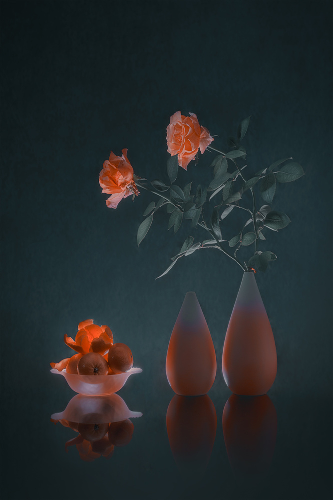 Mandarin Orange and Rose von Lydia Jacobs