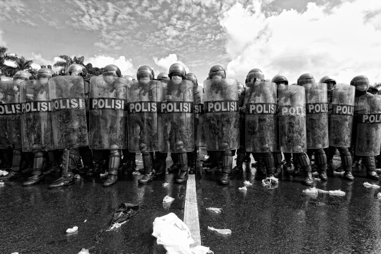 police barricades von M Salim bhayangkara