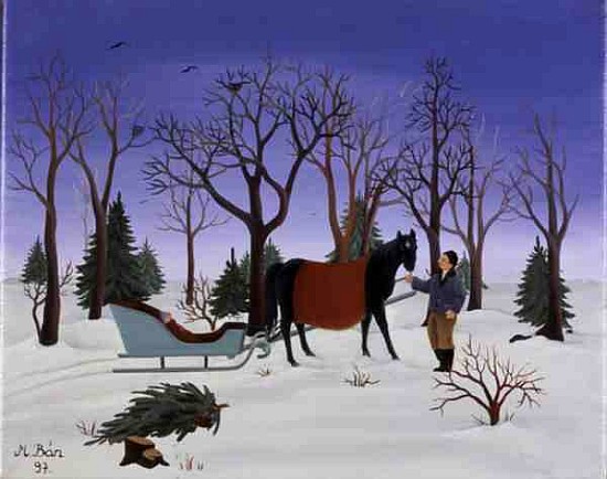 Winter, 1997 (oil on canvas)  von Magdolna  Ban