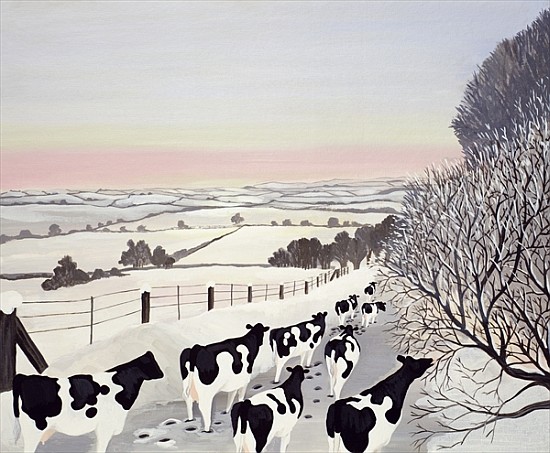 Friesians in Winter  von  Maggie  Rowe
