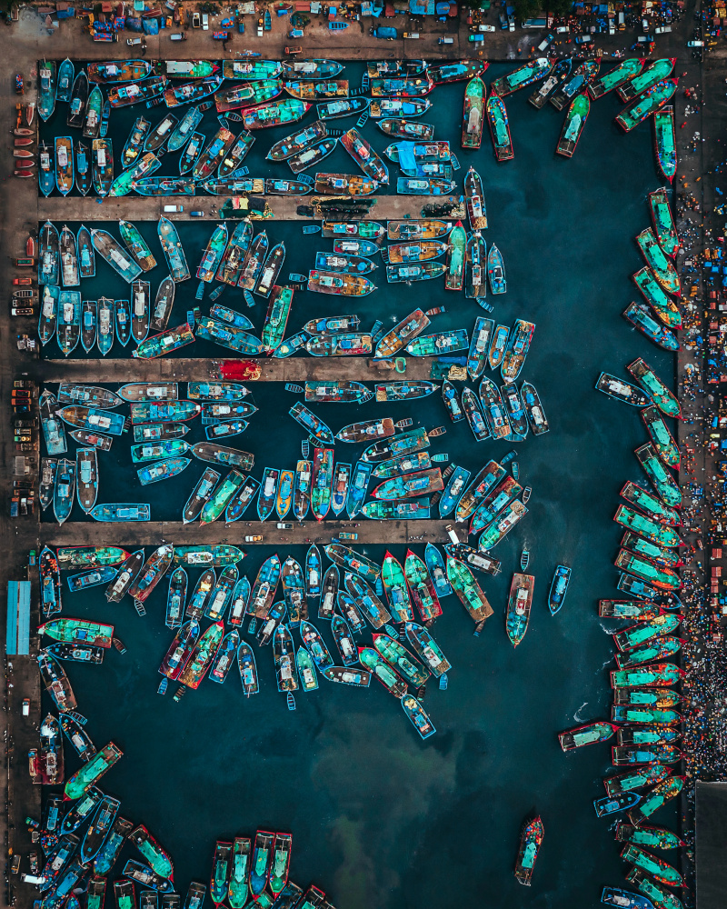 Traffic Jam at Malpe Fishing Harbour von Mahendra Bakle