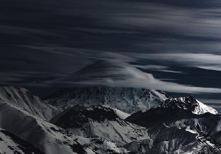 Moon Light on Mount Damavand