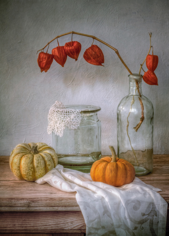 Still life with Physalis and Pumpkin von Mandy Disher