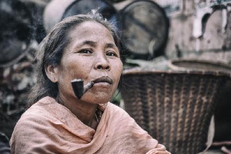 Lady from betel market in Coxs Bazar