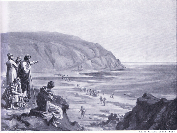 Arrival of the founders of Phoenicia von Margaret Dovaston