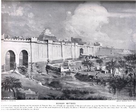 Babylon Restored, illustration from Hutchinsons History of the Nations