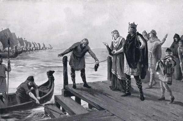 Edgar the Peaceable holding a naval review AD973s von Margaret Dovaston