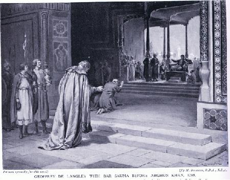 Geoffrey de Langley with Bar Sauma before Arghun Khan 1288AD