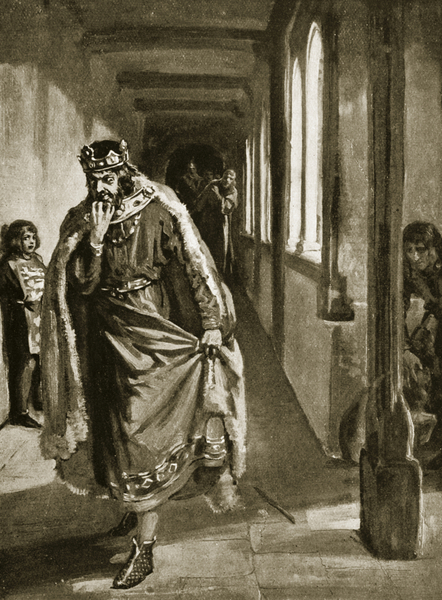 Johns fury at signing Magna Carta, illustration from Hutchinsons Story of the British Nation, c.1920 von Margaret Dovaston