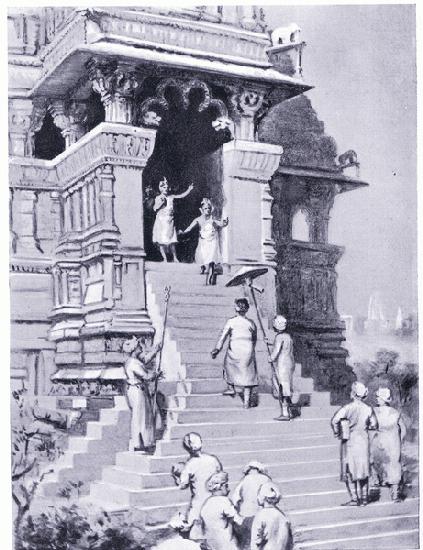 Kirtivarman Chandella visits his temple at Khajurahu 1065 AD