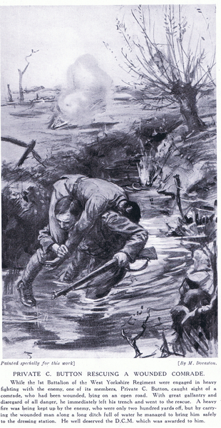 Private Button awarded the DCM for rescuing a wounded colleague von Margaret Dovaston