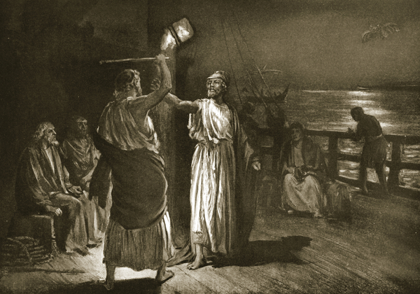 Strike, but hear me, illustration from Hutchinsons History of the Nations, 1915 von Margaret Dovaston