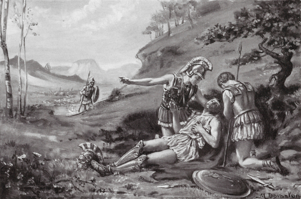 The Death of Epameinondas, BC 362 von Margaret Dovaston