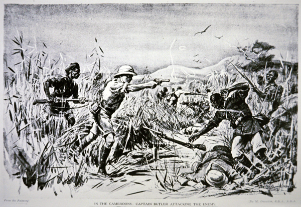 In the Cameroon: Captain Butler Attacking the Enemy von Margaret Dovaston