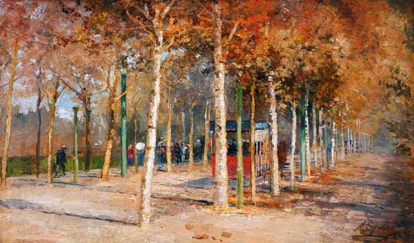 Tram auf dem Lido, 1899. von  Marie Egner