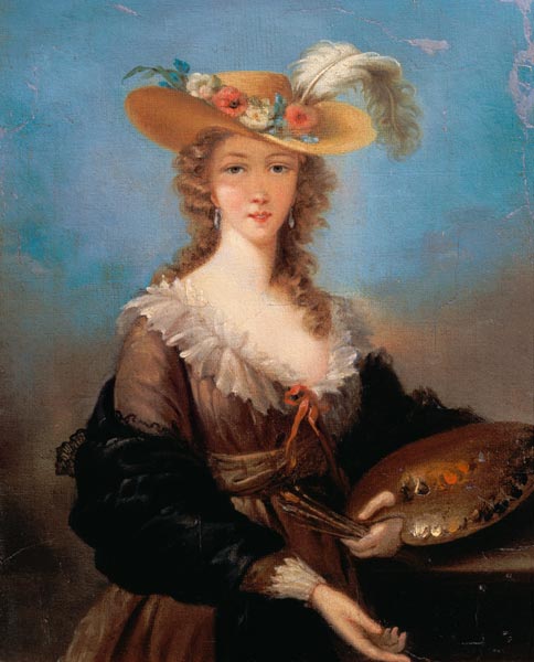 Selbstbildnis mit Sommerhut von Marie Elisabeth-Louise Vigée-Lebrun