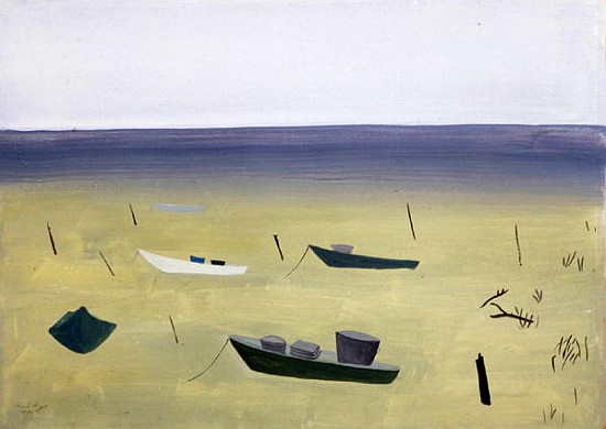 Barques du Vaccares, 1987 (gouache on paper)  von Marie  Hugo