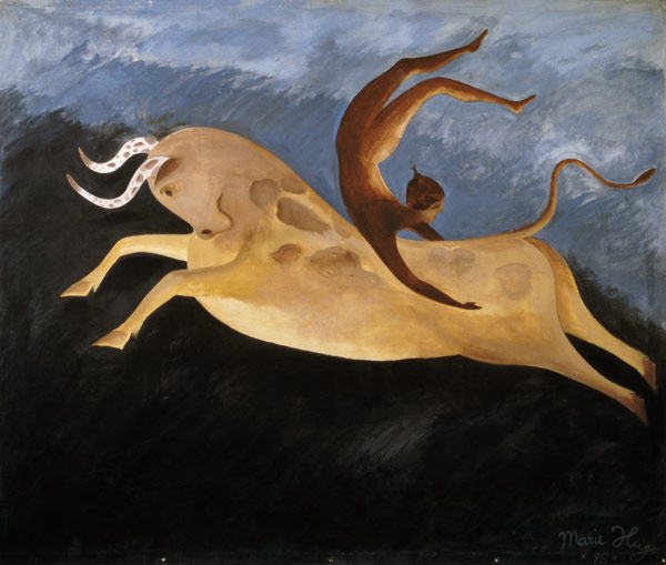 Taureau au Danseur Cretois, 1987 (acrylic on canvas)  von Marie  Hugo