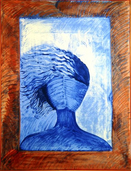 Zoe a la Plage, 1989 (oil on paper)  von Marie  Hugo