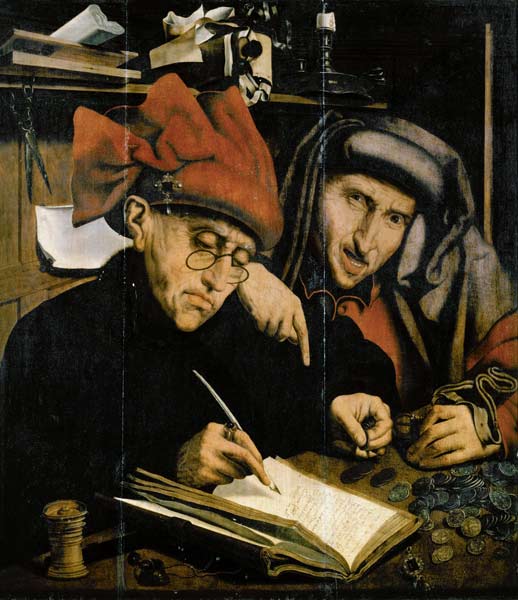 The Tax Gatherers, after the painting by Quentin Massys von Marinus van Roejmerswaelen