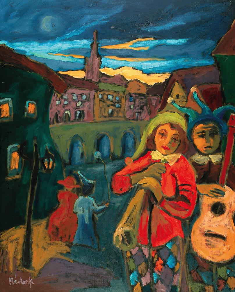 Cryptic day-break (oil on canvas)  von Marta  Martonfi-Benke