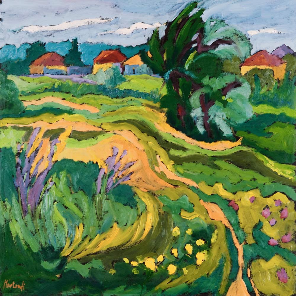 Village End, 2006 (oil on board)  von Marta  Martonfi-Benke