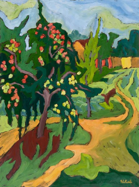 Appletree, 2006 (oil on board)  von Marta  Martonfi-Benke