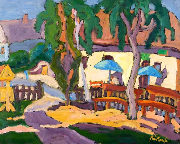 Tavern front, 2007 (oil on board)  von Marta  Martonfi-Benke