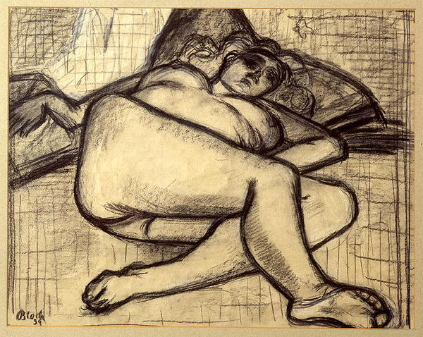 Large Reclining Nude von Martin Bloch