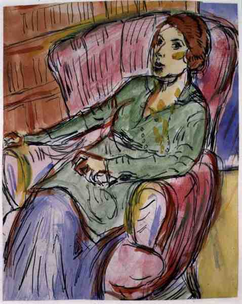 Portrait of the Artists Wife, Charlotte, c.1921 von Martin Bloch