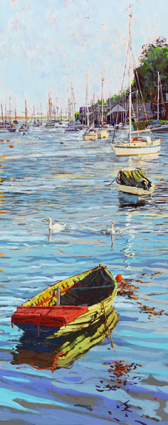 The Old and the New (Portmadoc, North Wales) 2006 (gouache on board)  von Martin  Decent