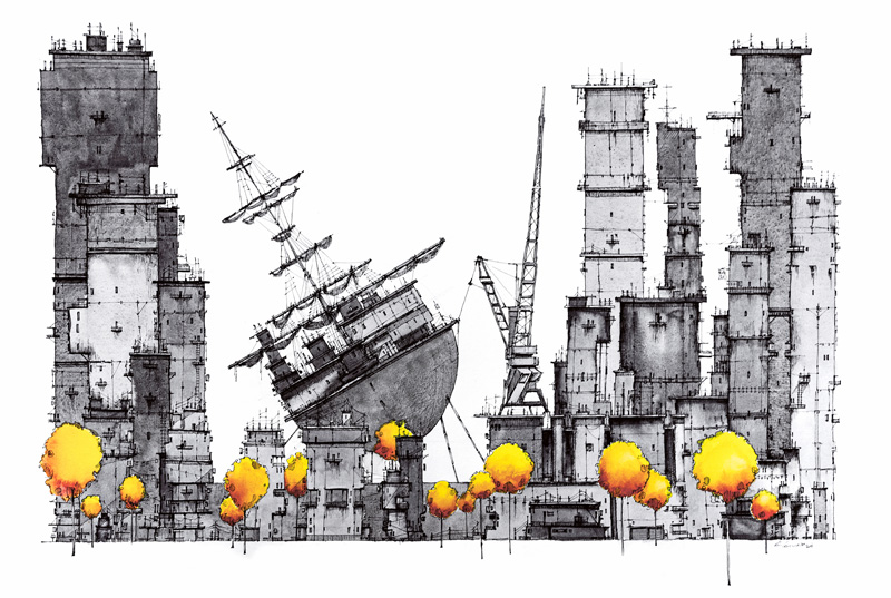 Hafenstadt von Martin Lachmair