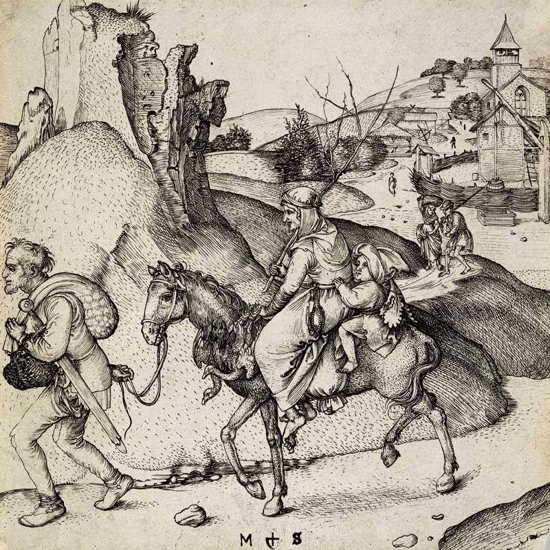 Bauernfamilie auf dem Weg zum Markt von Martin Schongauer