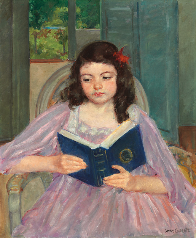 Francois in einem Stuhl mit runder Rückenlehne, lesend von Mary Stevenson Cassatt