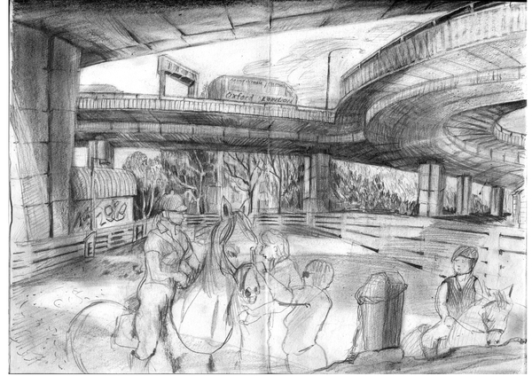 Horseriding under the Westway von Mary Kuper