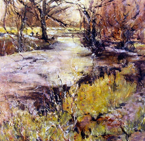 Fishing in Wolfscote dale von Mary Smith