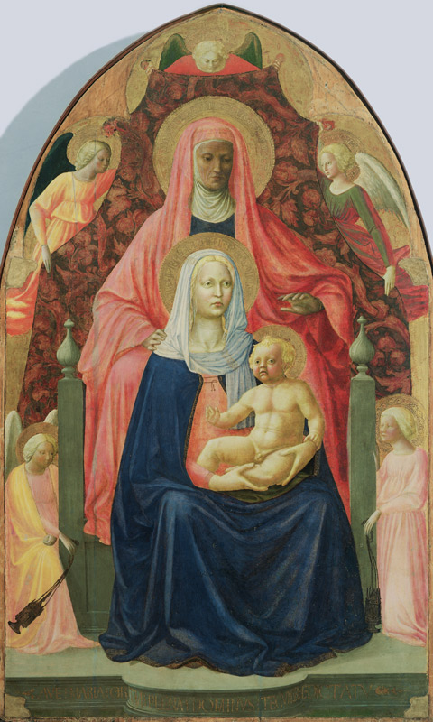 Madonna and Child with St. Anne, 1424-5 (tempera on panel) von Masaccio
