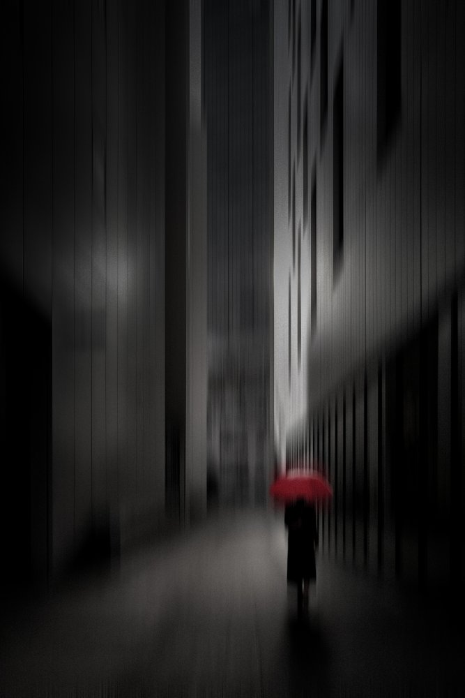Woman with Red Umbrella von Masami Kondo