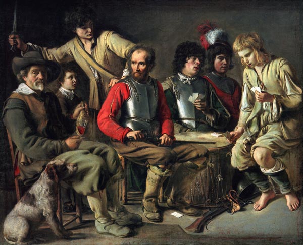 Streit beim Kartenspiel von Mathieu Le Nain
